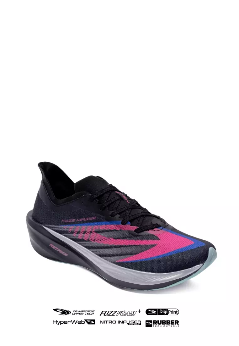 910 Nineten Haze MIRAEIGE Sepatu Lari - Hitam/Pink/Tosca
