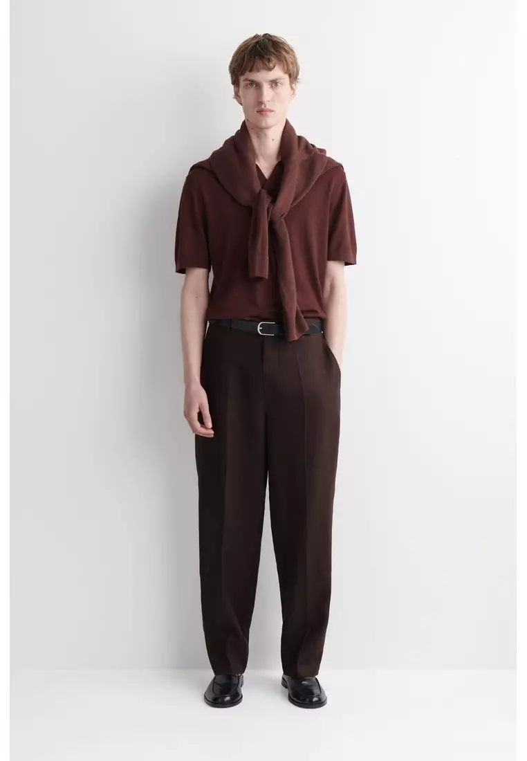 KNITTED LINEN POLO SHIRT