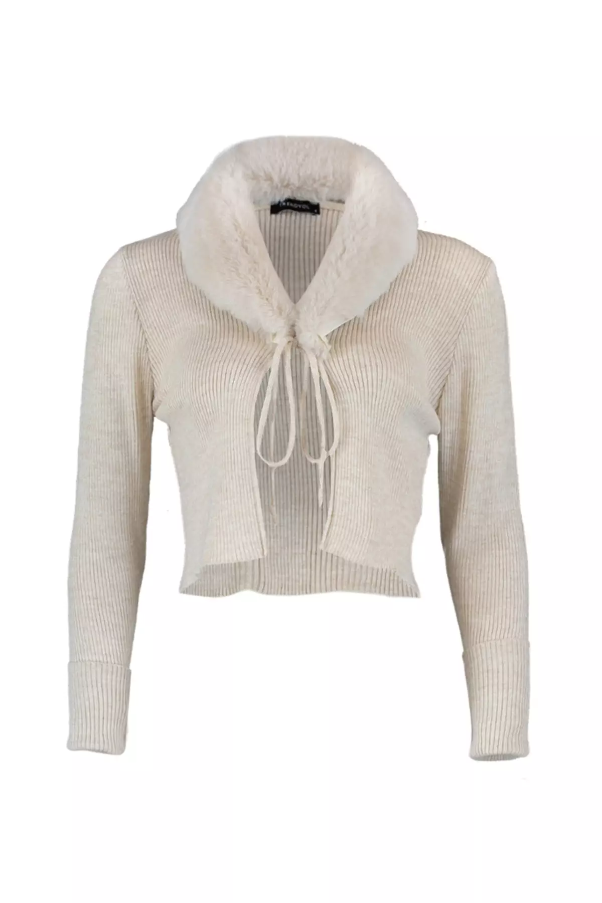 Cardigan Jacket Fur Trimmed Cardigan Zara Faux Fur Collar Knitted