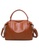 Lara brown Plain Top Handle Travel Bag With A Shoulder Strap - Brown 8DE09AC8A93D6DGS_1