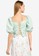 Forever New green Jessica Lace Up Square Neck Linen Top 3B870AA2C84B93GS_2