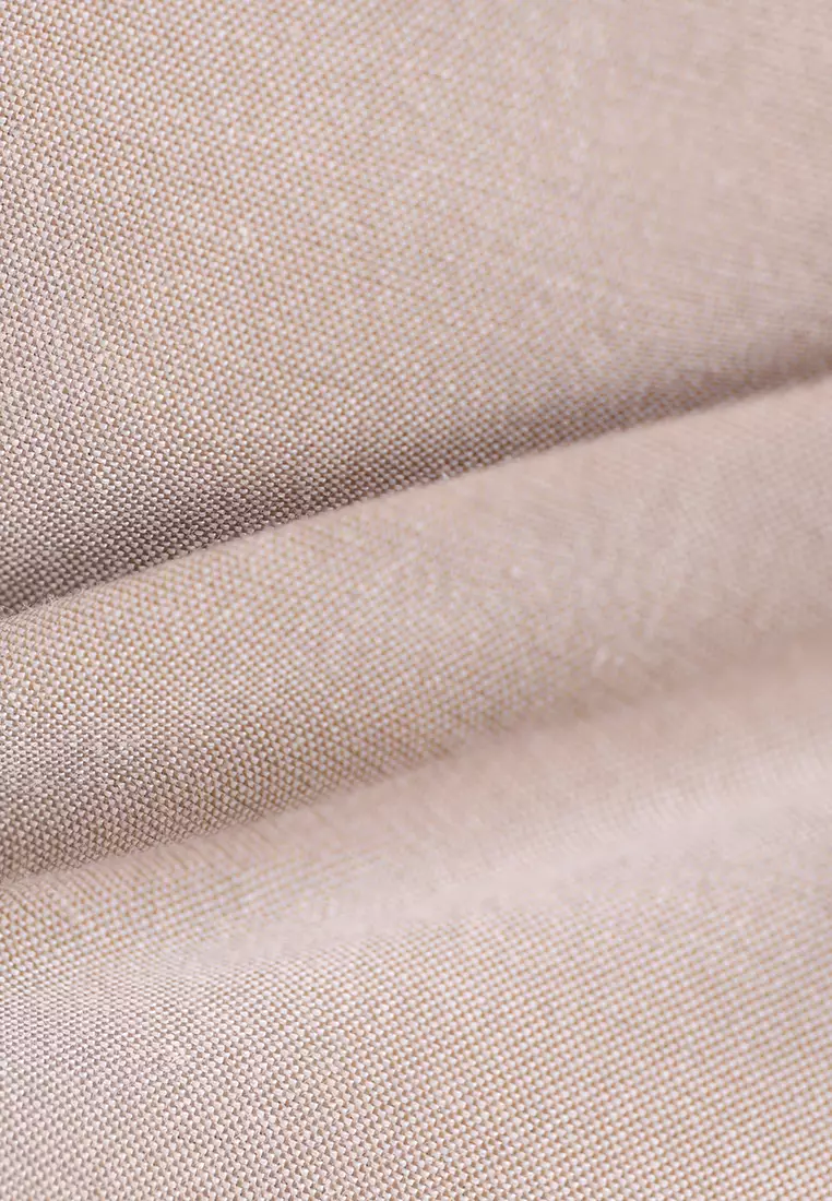 Manzone Kemeja Lengan Pendek Pria Slim Fit Kobe - Beige