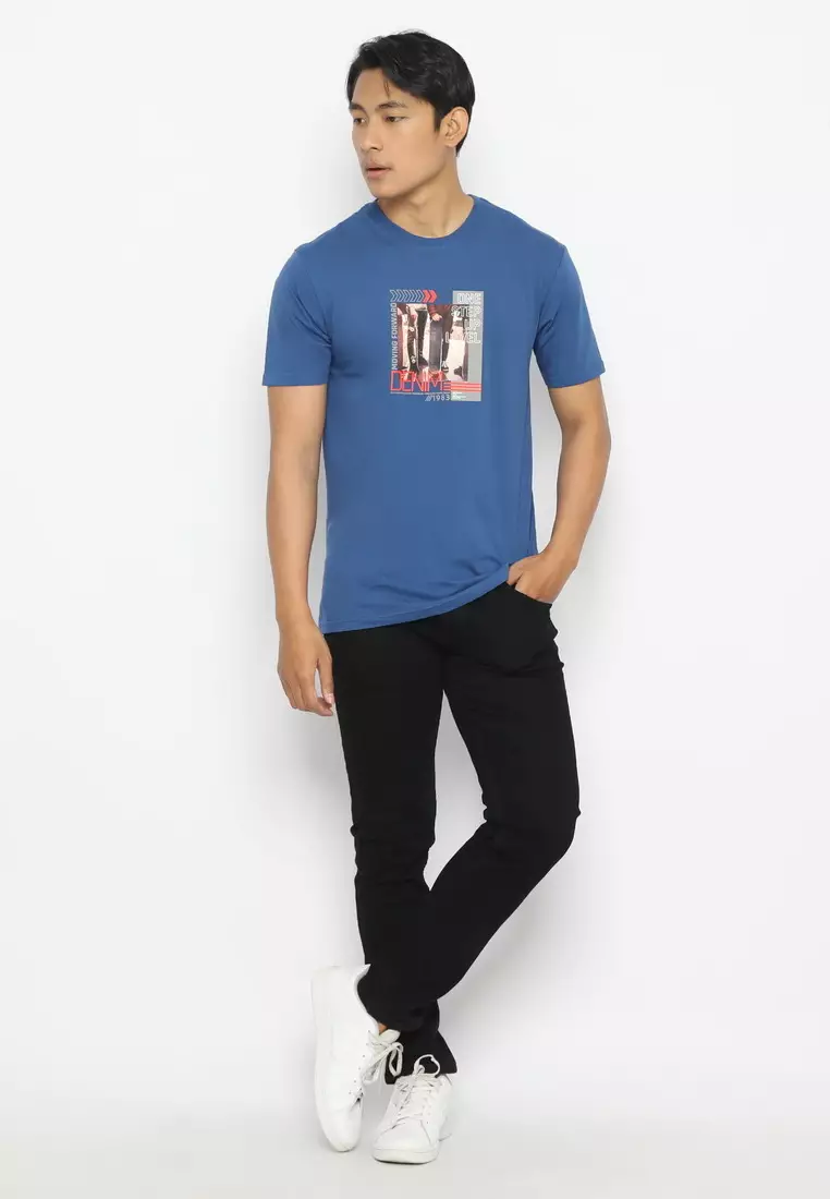 POLICE T-Shirt Cotton Combed Sablon Raster Pria 207280031