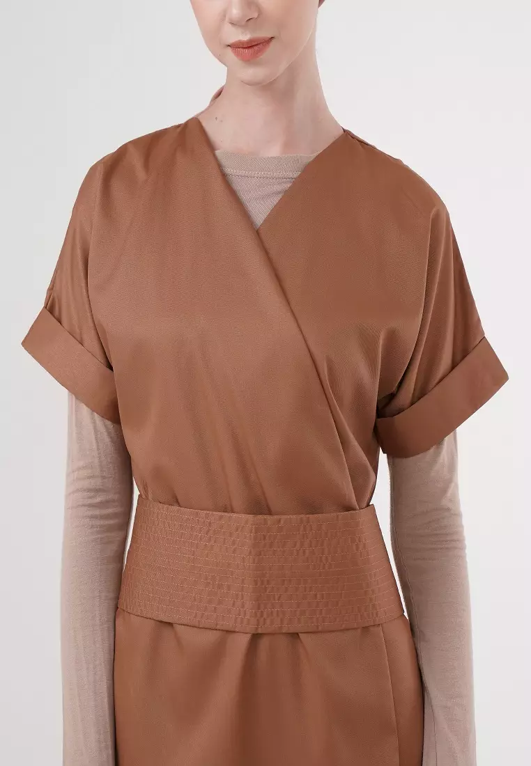 Talita Midi Dress Brown