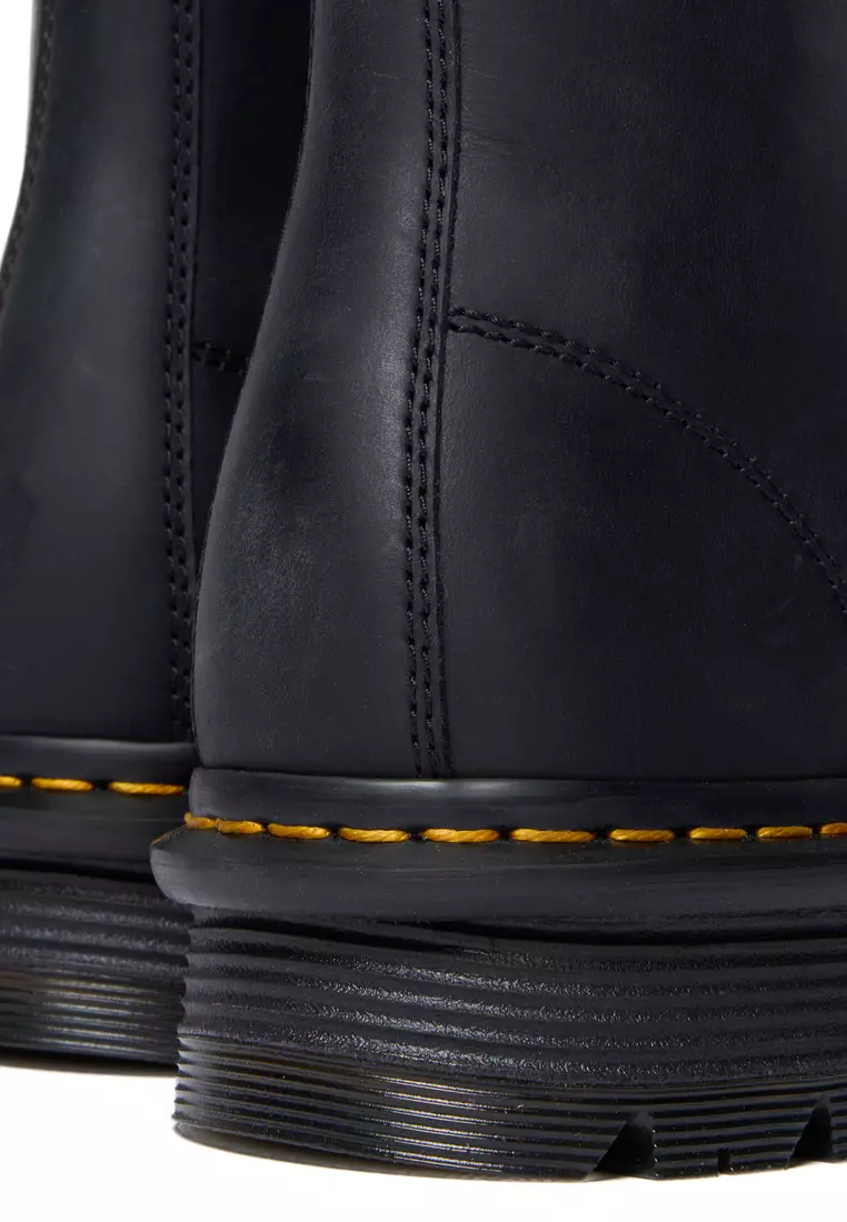 Zebzag Laceless Slip On Leather Black Boots - Women