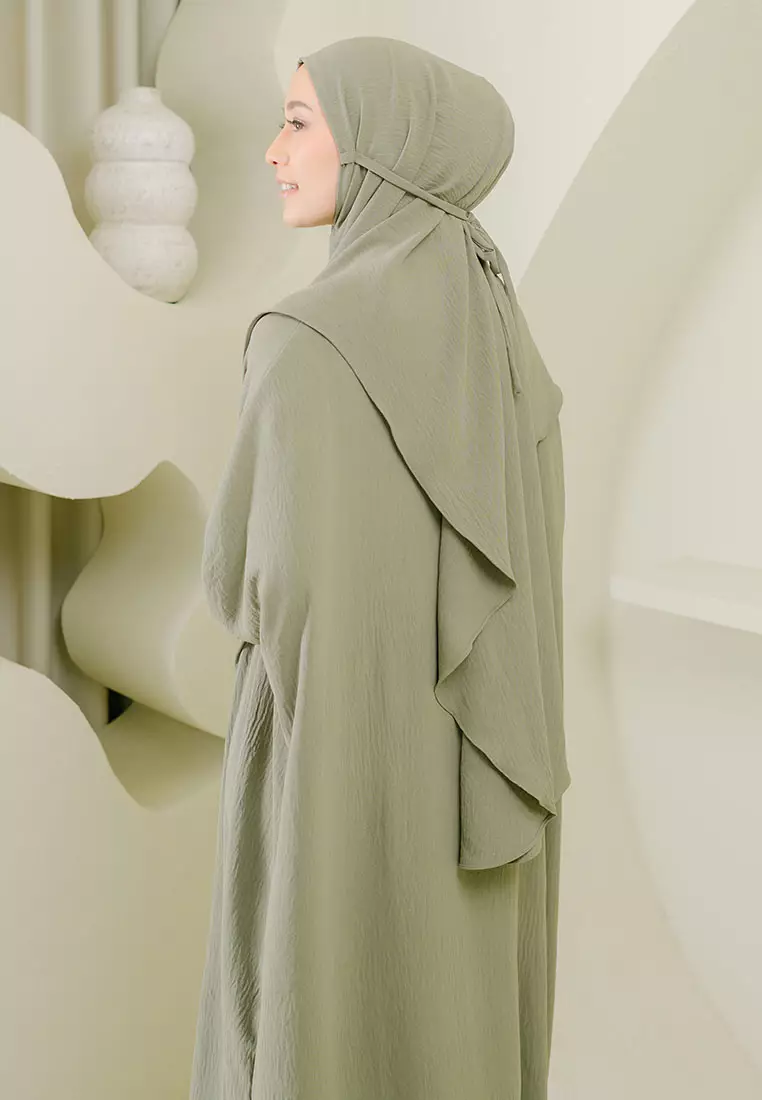 Hafsha Abaya Set Soft Army