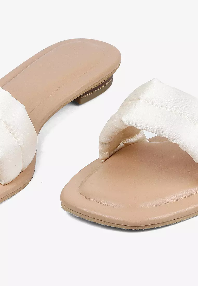 Puffy Slide Sandals Alba Ivory