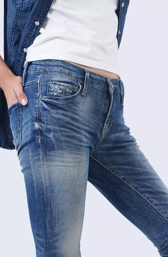 Celana Jeans Wanita Skinny C5 Series Medium Blue