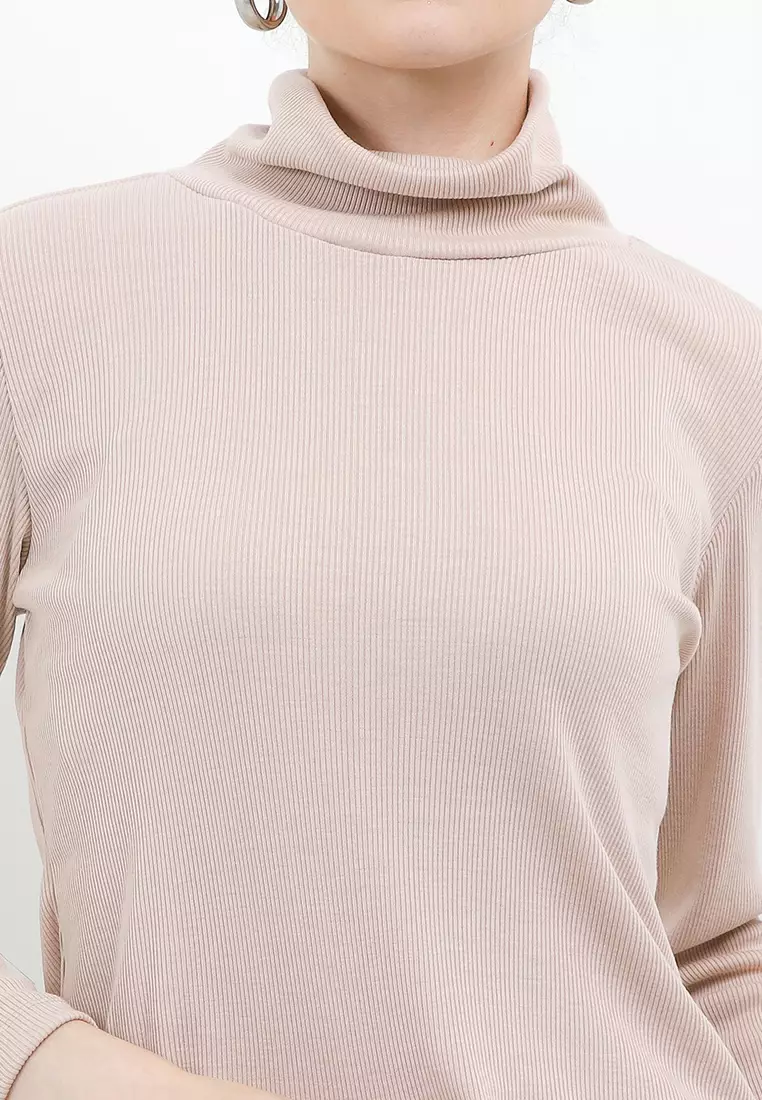 Rib Knit Turtleneck Top