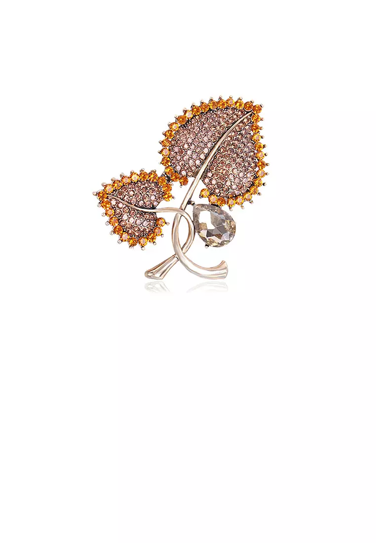 Gold leaf brooch online