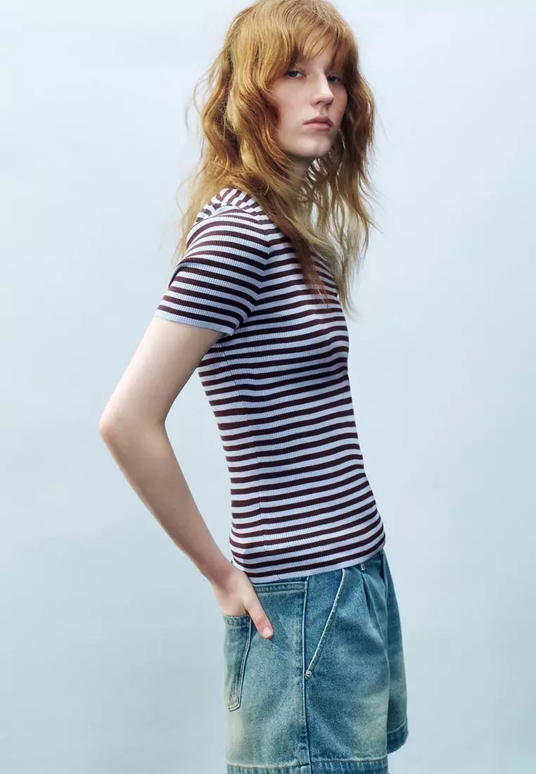 Striped Knitted T-Shirts