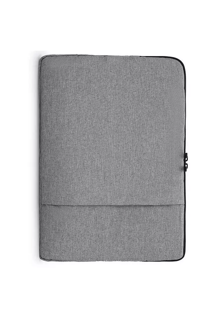 Quenty Sarung Sleeve Case Unisex For Laptop Large Storage 15 Inch Waterproof Material Nylon ORIGINAL - Grey
