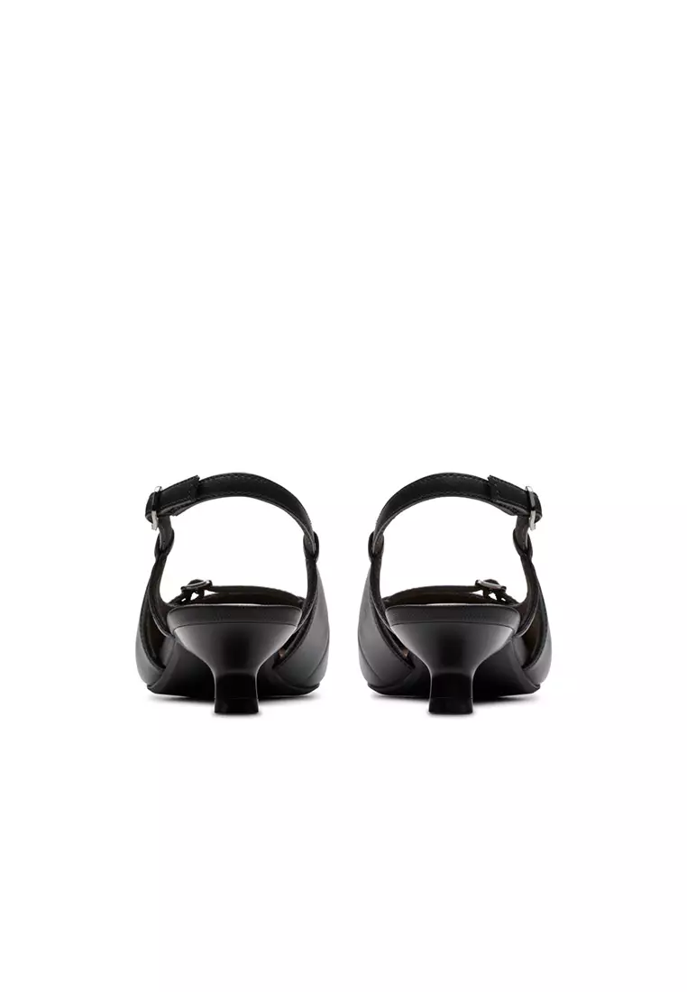 Womens Scarlyt Rowan Pumps Black Leather - Wide Feet