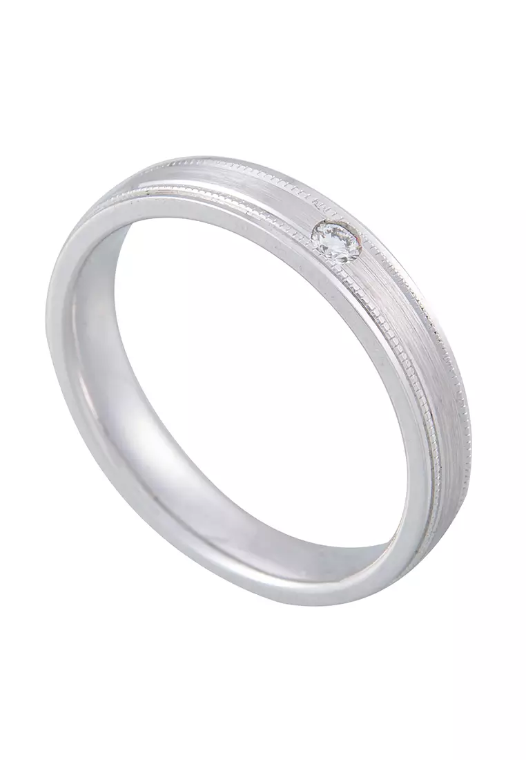 White gold band ring mens online
