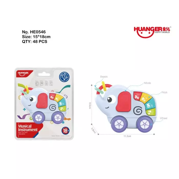 Huanger Baby Elephant Keyboard - Mainan Suara Musik Edukasi Anak Bayi