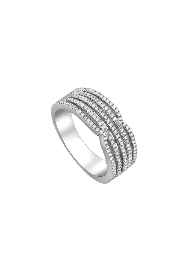 TOMEI TOMEI Diamond Ring White Gold 750 R4925 ZALORA