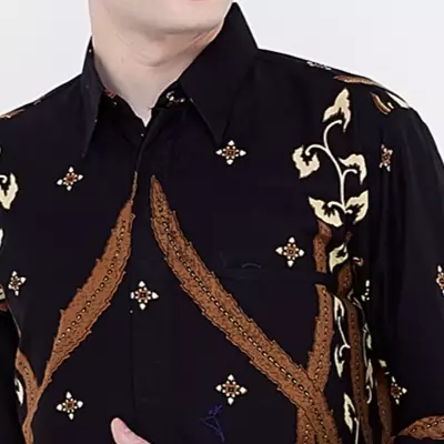 Kemeja Batik Motif Tanduk Peksi Lengan Panjang Batik Tulis Slimfit