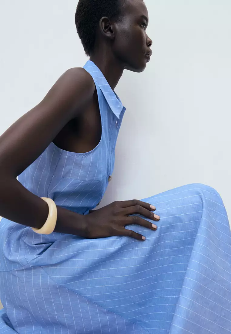 knee length dresses for ladies Mango Stripes Azzurra Dress