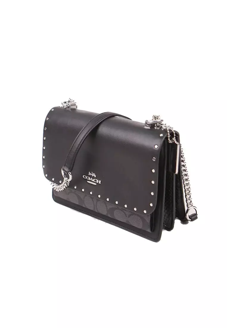 Coach slim phone crossbody with rivets hot sale