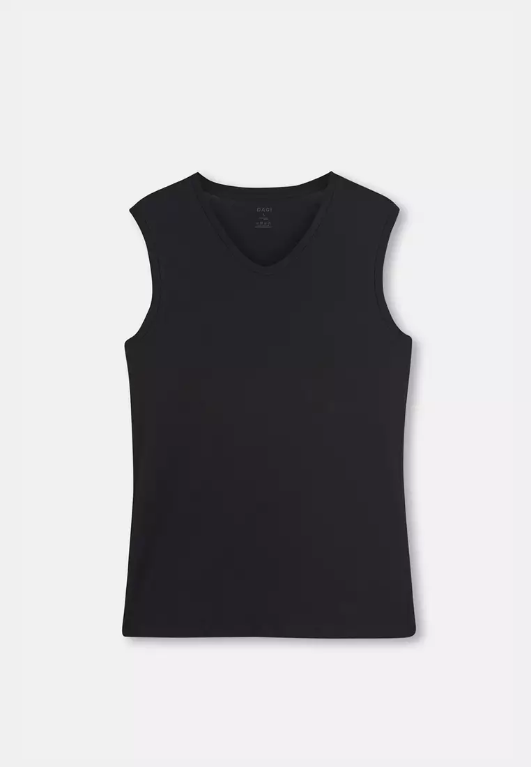 Buy DAGİ 2 Pack Black Basic Undershirts, VNeck, Regular Fit