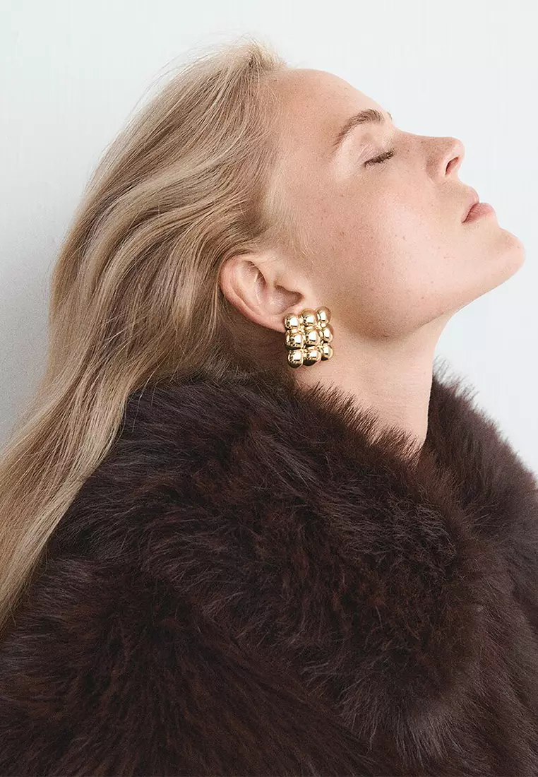 Embossed Square Earrings