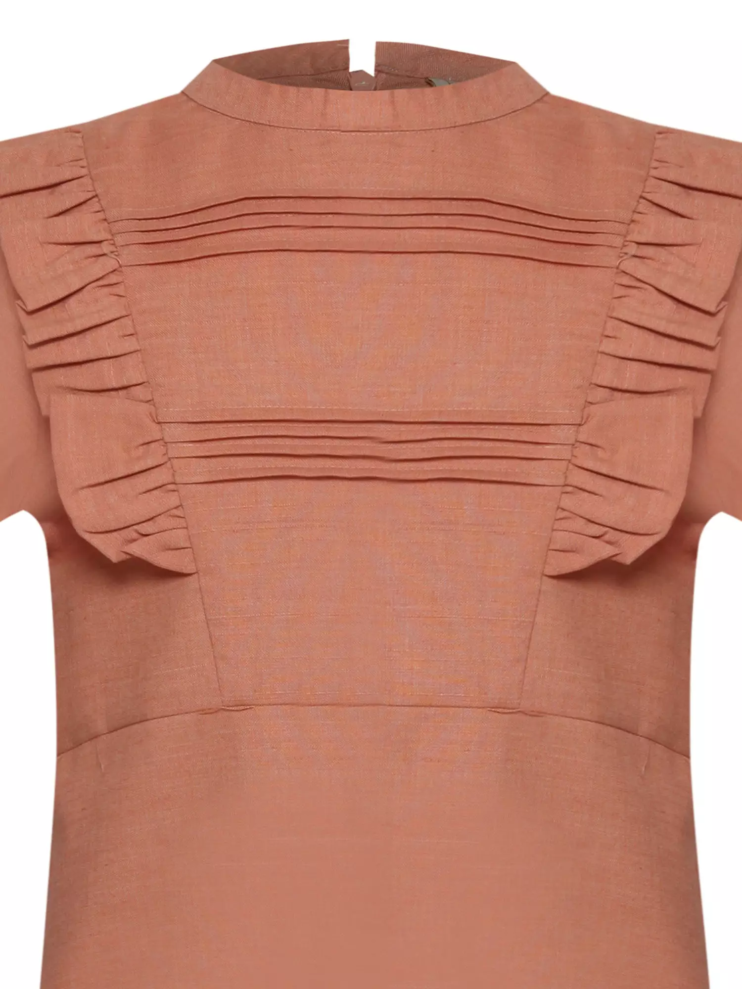 Pito Dito Girl Patrizia Dress Anak Perempuan Motif Polos Warna Coklat