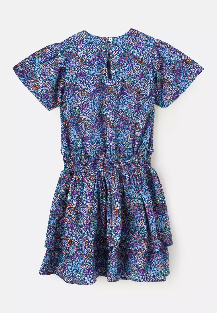 Angel and rocket blue floral cheap dress