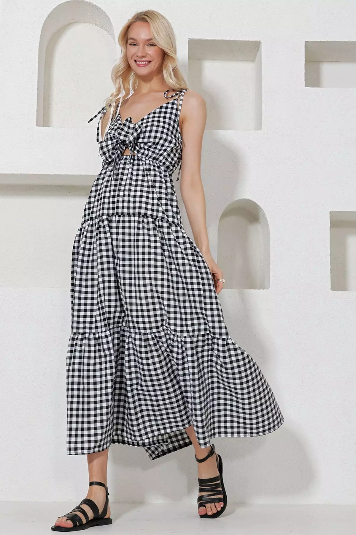 Buy Alacati Plaid Midi Dress 2026 Online | ZALORA