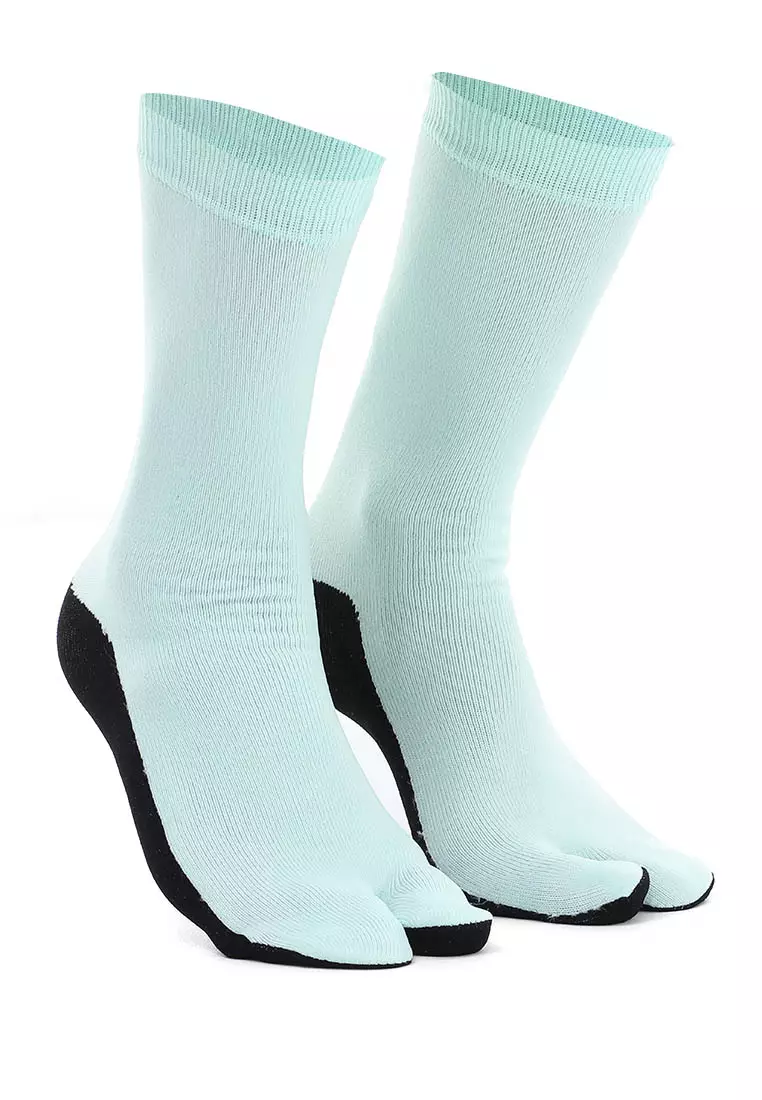 Nercyla Kaos Kaki Wanita Toe Socks Two Tone Casual Footwear Material Spandex ORIGINAL - Tosca