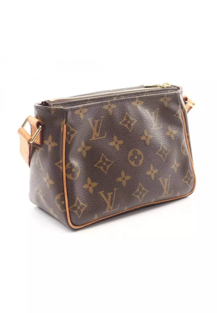 Pre-Loved Louis Vuitton Viva cite PM monogram Shoulder bag PVC leather Brown
