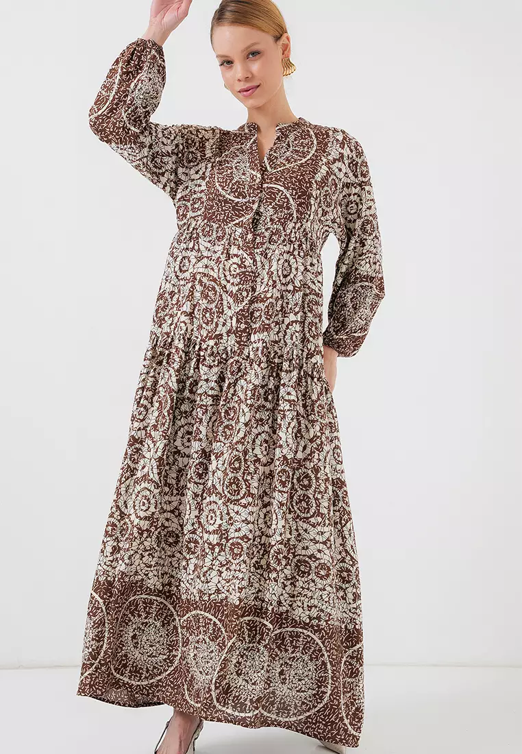Modest Printed Maxi Dress