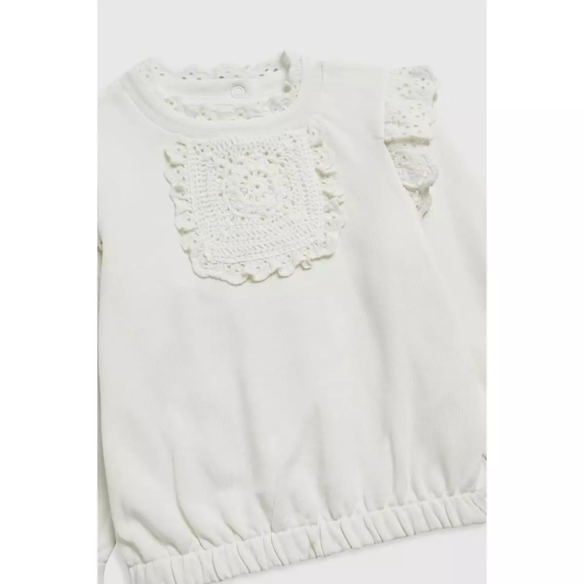 Mothercare Cream Crochet Sweat Top - Sweater Bayi Perempuan (Krem)