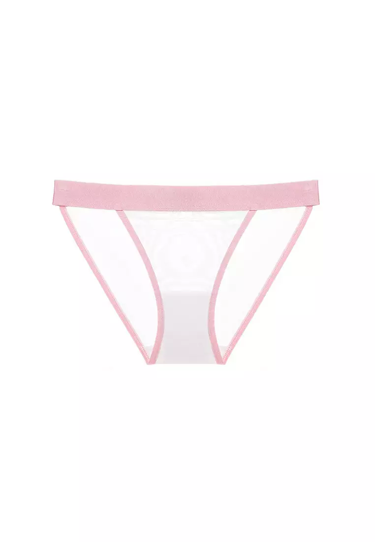 Buy ZITIQUE Women's Sexy See-through Ultra-thin Triangle Cup Lingerie Set  (Bra And Underwear) - Pink 2024 Online