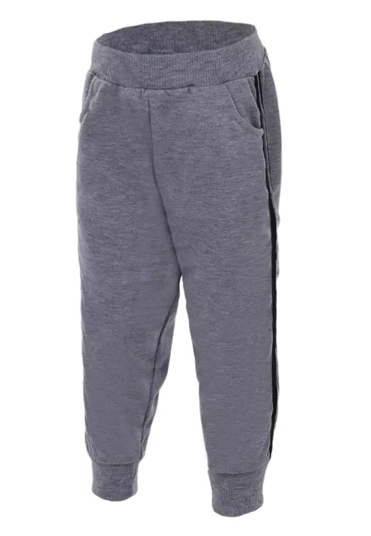 Wileen Celana Panjang Anak Unisex Motif Polos Kid Jogger Pants Material Babyterry ORIGINAL - Gray