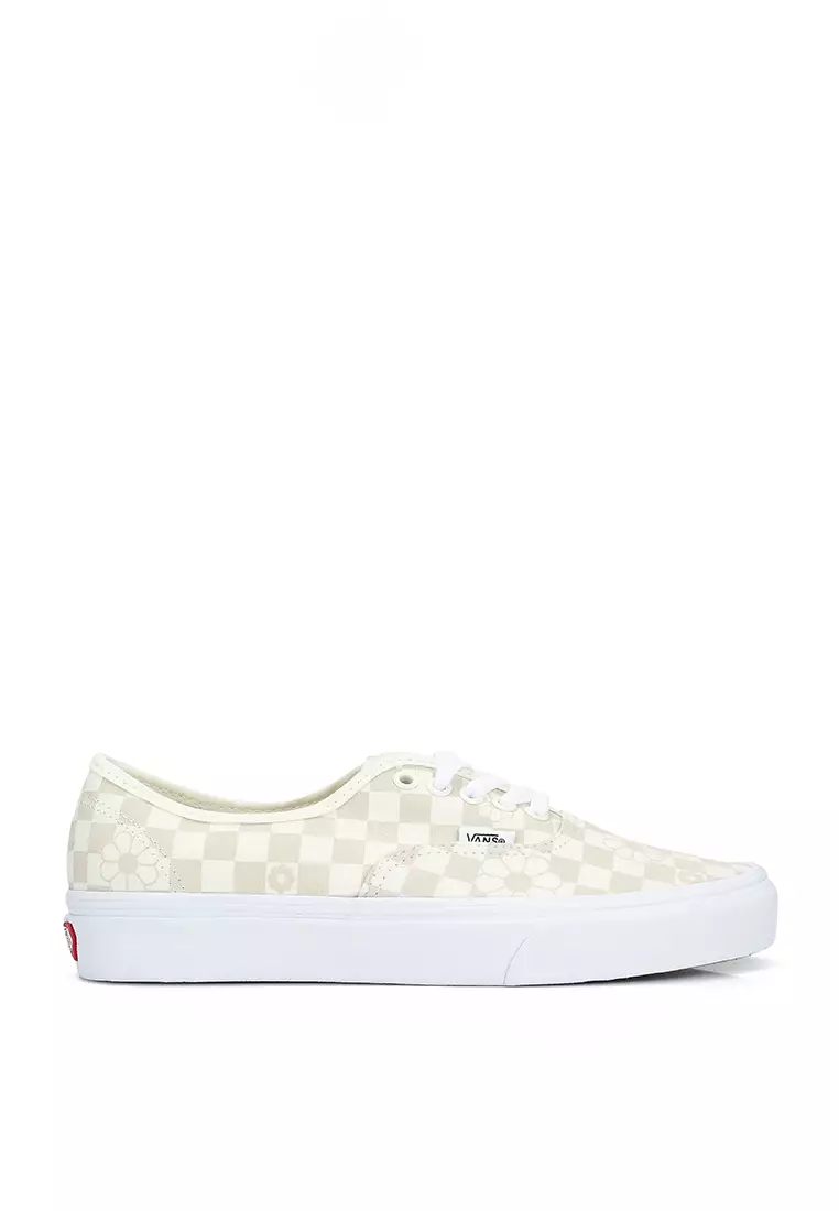 Checkered cream clearance vans