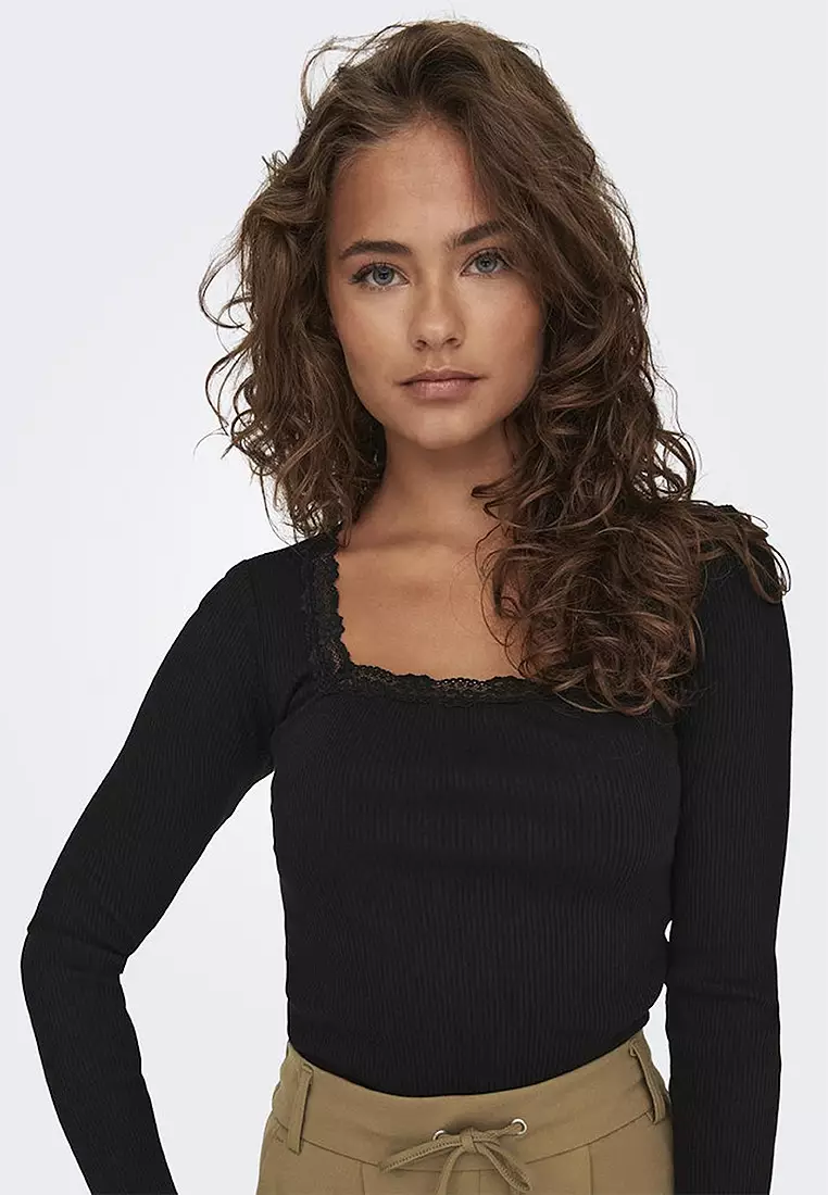 Long Sleeves Lace Top