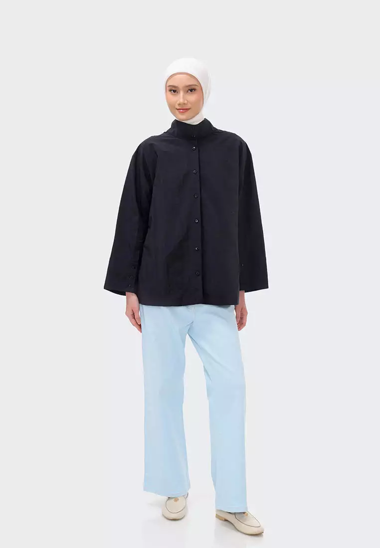 Ria Miranda Black Damma Top