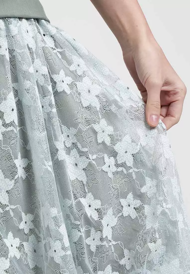 Sophie Floral Laced Midi Dress