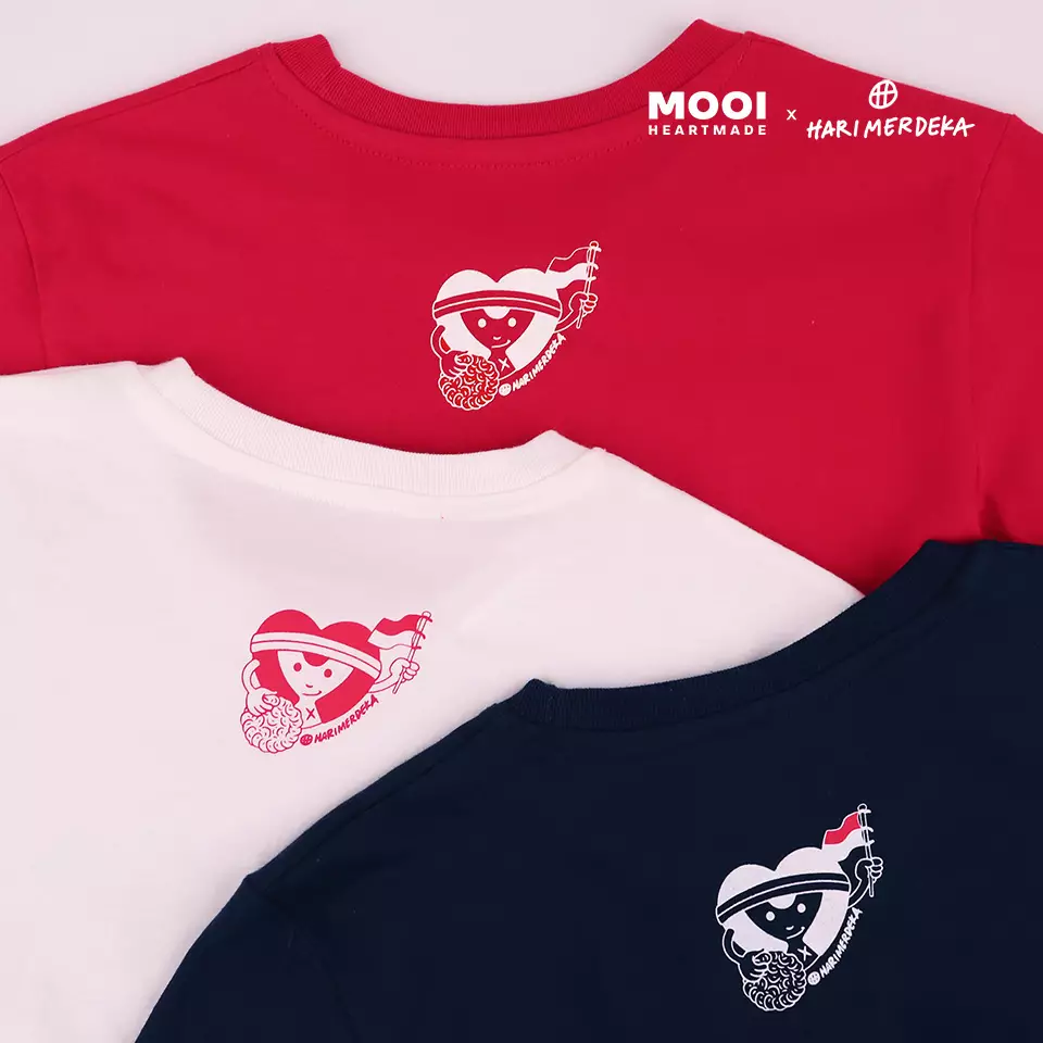 Mooi x Hari Merdeka 17 Agustus Kaos Kemerdekaan Anak T-shirt Anak Kemerdekaan - Red