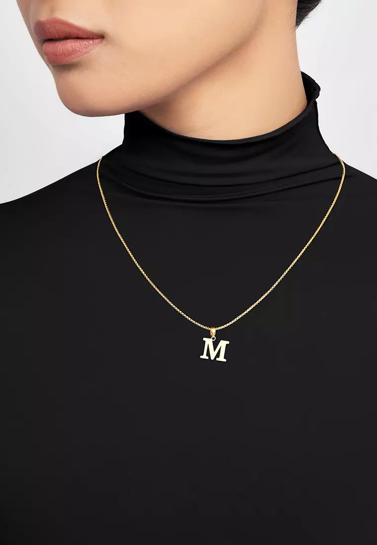 HABIB 916/22K Yellow Gold Alphabet Pendant STP060523(M)