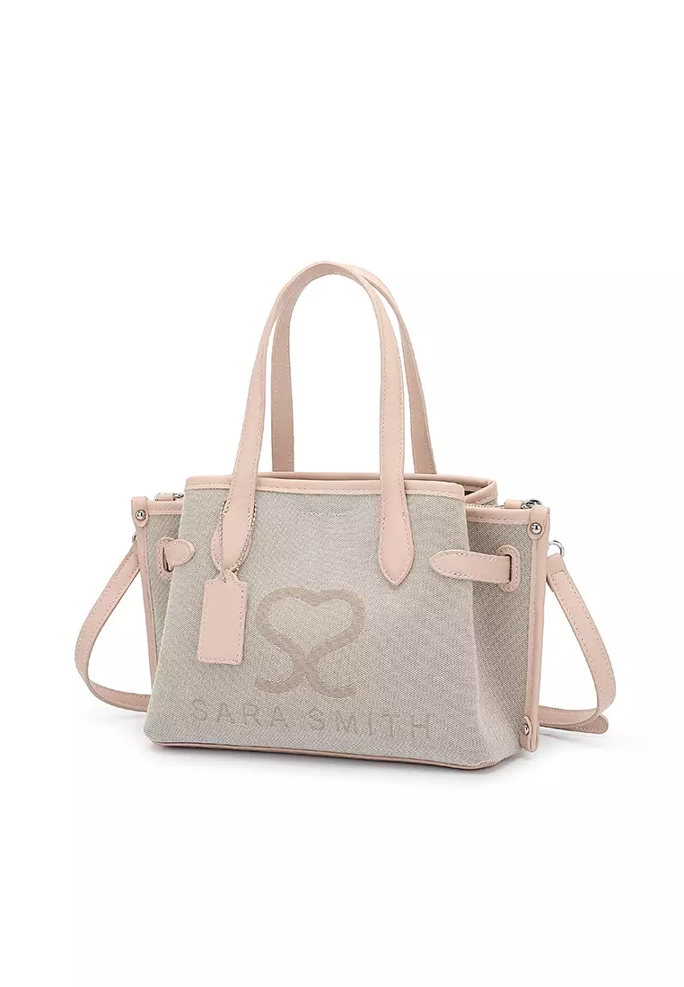 Women's Logo Top Handle Bag / Sling Bag / Crossbody Bag (Tas Selempang / Tas Tangan) - Merah Jambu