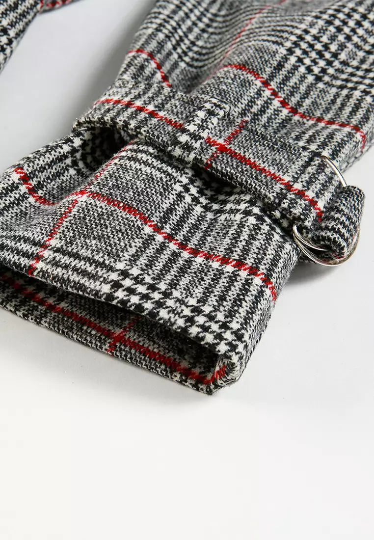 Check shop long jacket