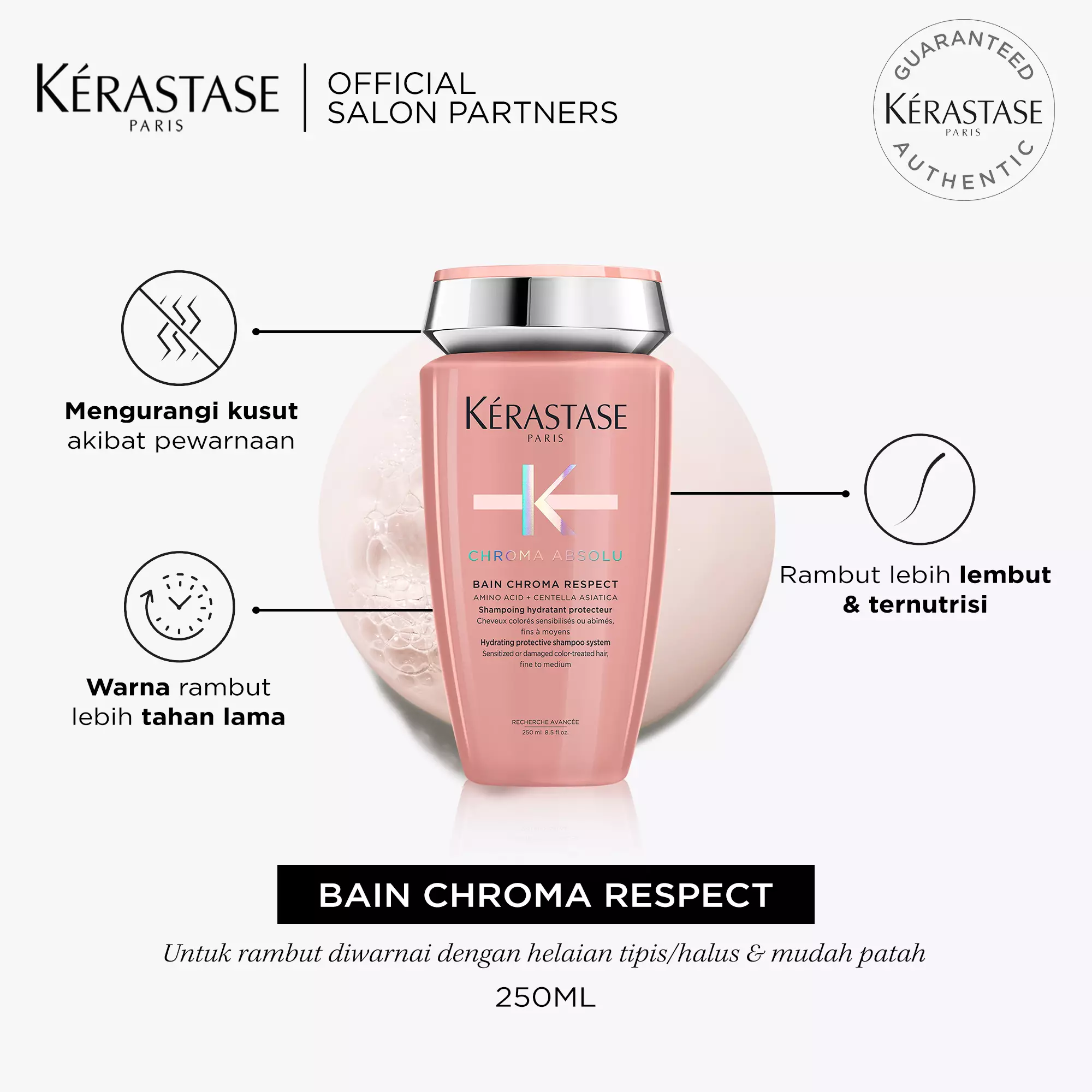 Kerastase Bain Chroma Respect 250ml Shampoo Rambut Diwarnai