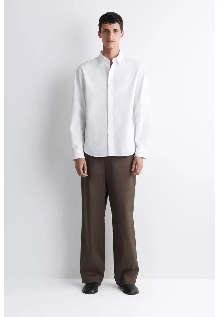 RELAXED PIMA COTTON-POPLIN SHIRT