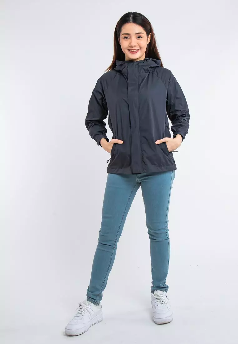 Forest Ladies Premium Windbreaker Women Trekking Biker Placket Jacket Jogging Running Hoodie Waterproof Jacket - 830119-03DkGrey