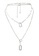 Red's Revenge silver Rectangle Charm Layered Lariat Necklace 5FCD4AC7834E09GS_1