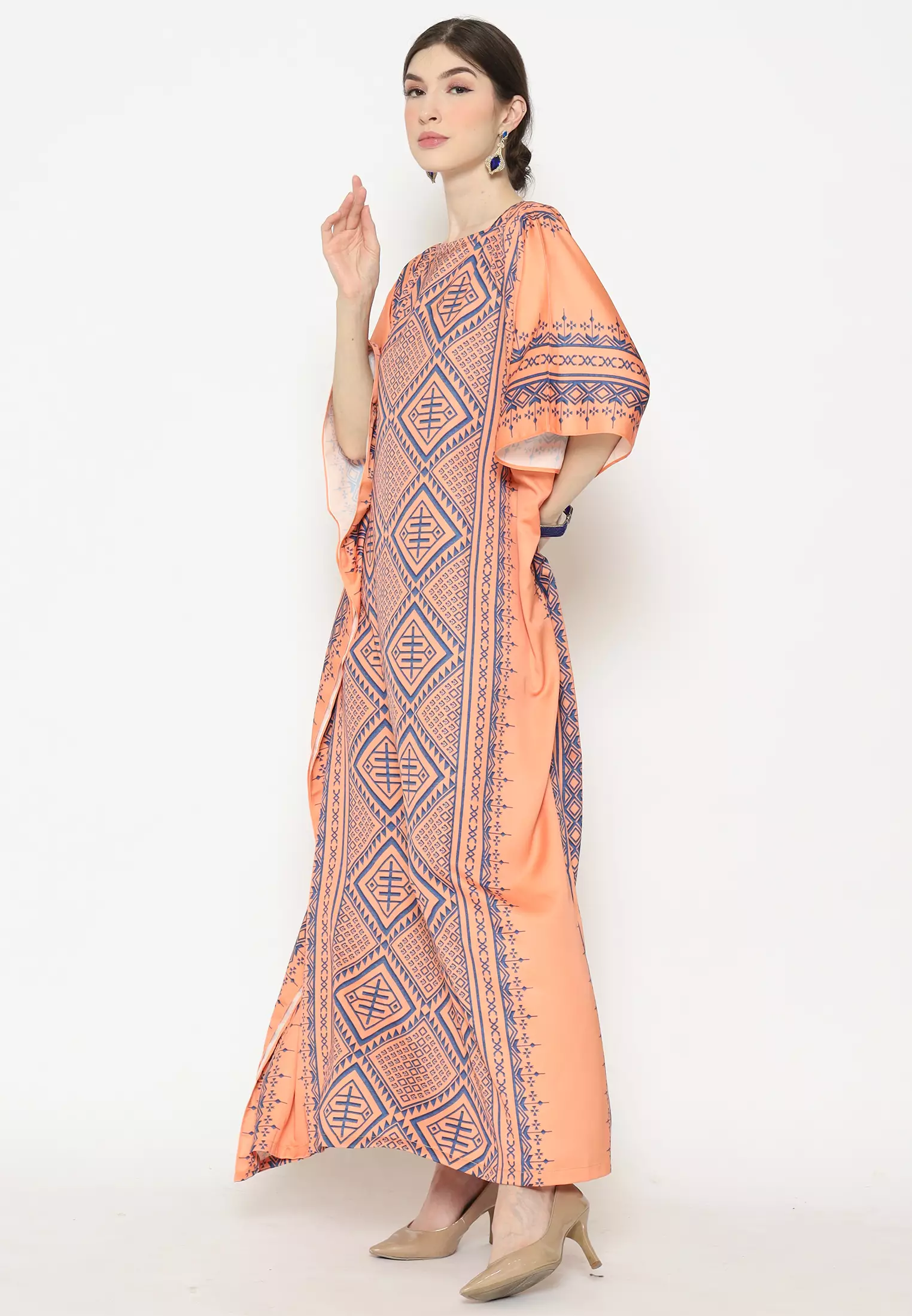 Kanzi Exclusive Short Sleeve Songket Kaftan