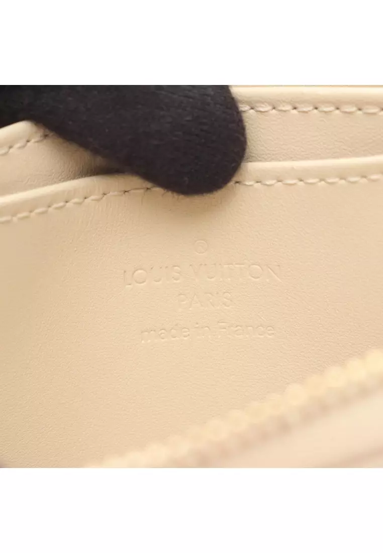 Pre-Loved Louis Vuitton zippy coin purse monogram vernis leopard broncorail coin purse leather beige pink green