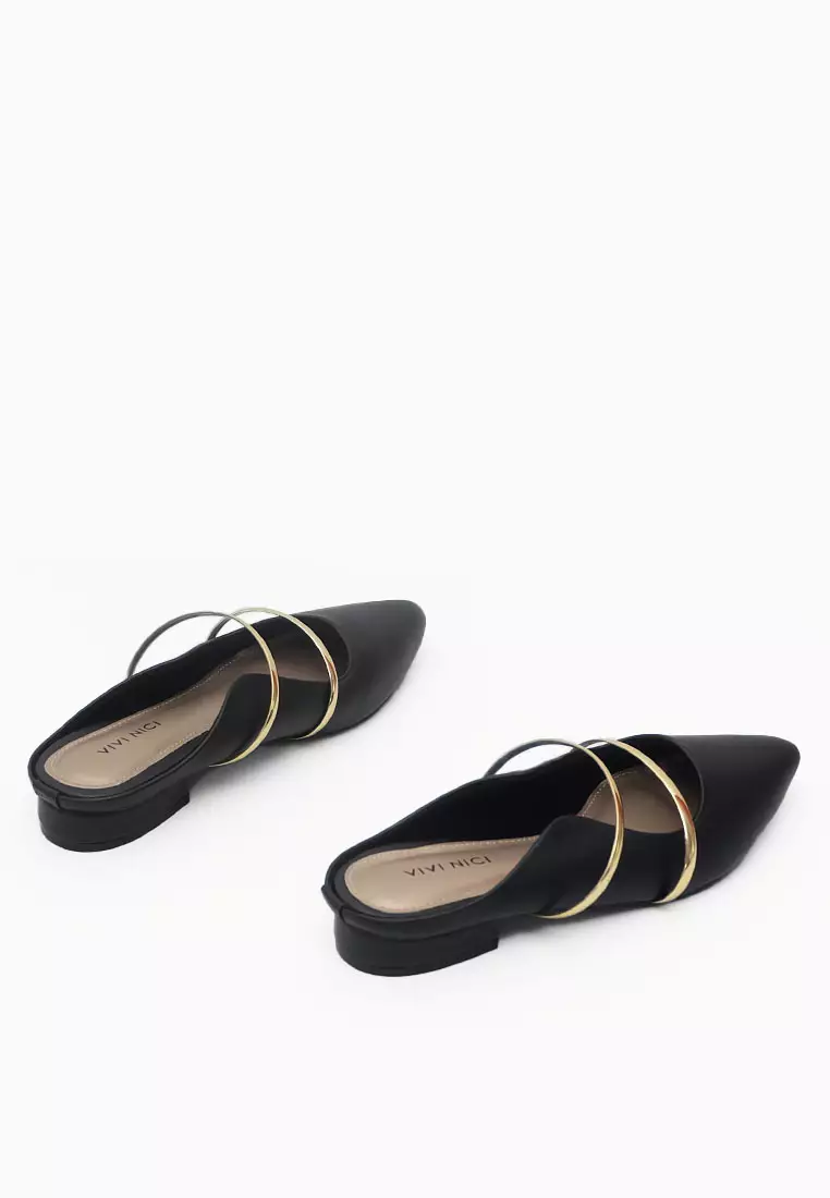 VIVI NICI - Chava Sandal Mules Hak 2 cm Black Solid