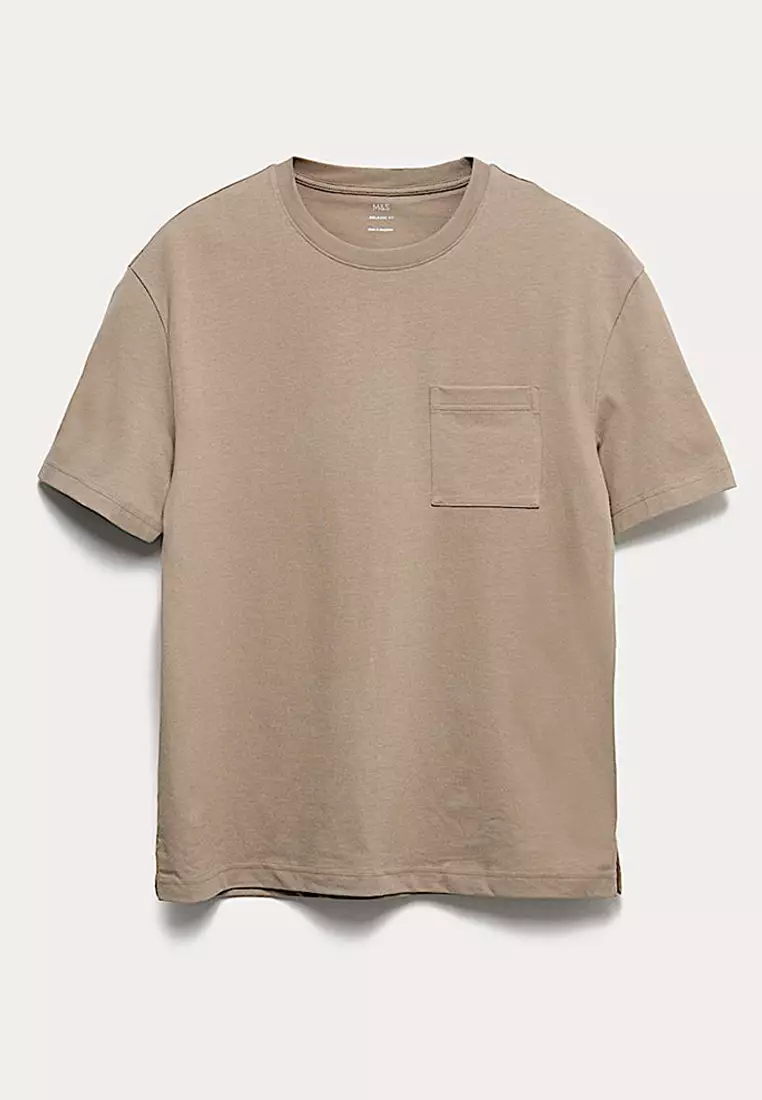 Pure Cotton Midweight Pocket T-shirt